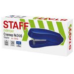 Степлер №24/6, 26/6 STAFF "EVERYDAY", до 20 листов, синий, 228740