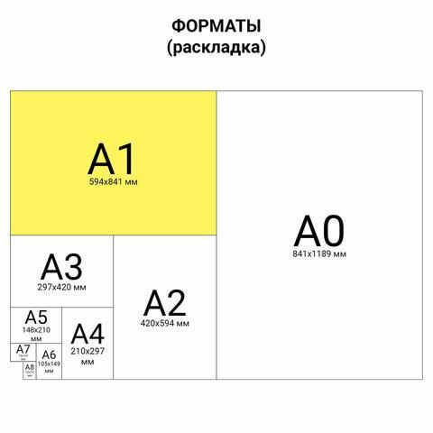 Ватман формат А1 (610х860 мм), 1 лист, плотность 200 г/м2, ГОЗНАК Краснокамск