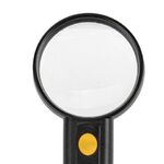 Лупа просмотровая BRAUBERG, С ПОДСВЕТКОЙ, диаметр 65 мм, увеличение 4, корпус черный, 454129