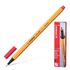 Ручка капиллярная (линер) STABILO "Point 88", НЕОНОВАЯ КРАСНАЯ, корпус оранжевый, линия письма 0,4 мм, 88/040