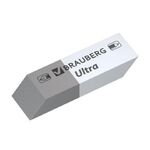 Ластики BRAUBERG "Ultra" 6 шт., размер ластика 41х14х8 мм, серо-белые, натуральный каучук, 229600
