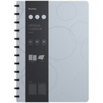 Бизнес-тетрадь А4+, 80л., Berlingo "Eclipse", клетка, на кольцах, с возм. замены блока, 80г/м2, пластик. (полифом) обложка, линейка-закладка, серая