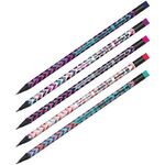 Карандаш ч/г Berlingo "Exotic" HB, черное дерево, круглый, заточен., с ластиком, ассорти