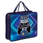 Папка на молнии с ручками ЮНЛАНДИЯ А4, 1 отделение, пластик, ширина 75 мм, "Game mode", 270957