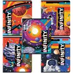 Тетрадь А5, 48 л., BRAUBERG, скоба, клетка, TWIN-лак, "SpaceX" (5 видов в спайке), 404354