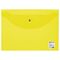 Папка-конверт с кнопкой STAFF, А4, до 100 листов, прозрачная, желтая, 0,12 мм, 226031