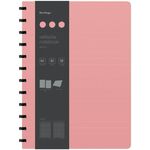 Бизнес-тетрадь А4+, 80л., Berlingo "Instinct", клетка, на кольцах, с возм. зам. блока, 80г/м2, пластик. (полифом) обл., линейка-закладка, фламинго/чер