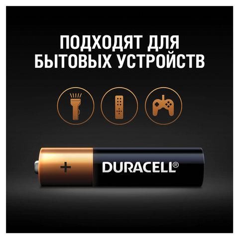 Батарейки КОМПЛЕКТ 2 шт., DURACELL Basic, AAA (LR03, 24А), алкалиновые, мизинчиковые, блистер