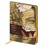 Тетрадь А5 (168х208 мм), 80 л., сшивка, клетка, под кожу, BRAUBERG VISTA, "Poetry", 403921