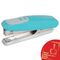 Степлер №10 BRAUBERG "Germanium", до 12 листов, с антистеплером, бирюзовый, ГАРАНТИЯ 5 ЛЕТ, 226565