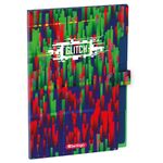 Папка 5 отделений Berlingo "Glitch", А4, 600мкм, на кнопке, с рисунком