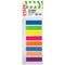 Закладки клейкие STAFF, НЕОНОВЫЕ пластиковые, 45х12 мм, 8 цветов х 25 листов, на пластиковой линейке 12 см, 129356