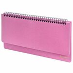 Планинг настольный недатированный (305x140 мм) BRAUBERG "Select", балакрон, 60 л., розовый, 111697