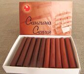 Сангина/сепия ассорти в картонной коробке, 10 карандашей