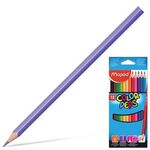 Карандаши цветные MAPED (Франция) "ColorPeps Star", 12 цветов, трехгранные, заточенные, европодвес, 183212