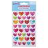 Наклейки гелевые "Сердца", многоразовые, с блестками, 10х15 см, ЮНЛАНДИЯ, 661830