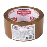 Клейкая лента упаковочная, 48 мм х 66 м, КОРИЧНЕВАЯ, толщина 45 микрон, BRAUBERG, 221687