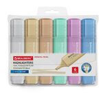 Набор текстовыделителей перламутровых 6 ЦВЕТОВ, BRAUBERG ORIGINAL PEARL, линия 1-5 мм, 152430