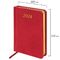 Ежедневник датированный 2024 МАЛЫЙ ФОРМАТ 100х150 мм А6, BRAUBERG "Iguana", под кожу, красный, 114785
