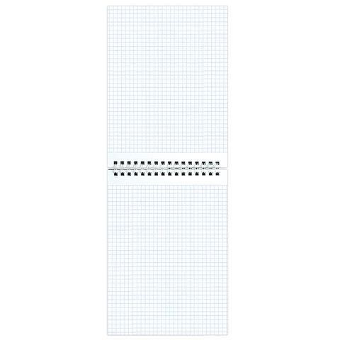 Блокнот А5 146х209 мм, 80 л., гребень, картон, жесткая подложка, клетка, ОФИСМАГ, темно-серый, 129868