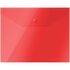 Папка-конверт на кнопке OfficeSpace А5 (190*240мм), 150мкм, пластик, полупрозрачная, красная