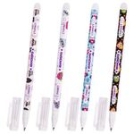 Ручка стираемая гелевая ЮНЛАНДИЯ "Совята", СИНЯЯ, корпус ассорти, узел 0,5 мм, линия письма 0,35 мм, 143658