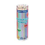Карандаши цветные акварельные BRAUBERG PREMIUM AQUARELLE 36 цветов в тубе, трёхгранные, мягкие, 181933