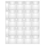 Листы-вкладыши для альбома "OPTIMA" на 20 монет d до 40 мм, КОМПЛЕКТ 10 шт., 200х250 мм, ПВХ, STAFF, 238083