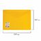 Папка-конверт с кнопкой BRAUBERG А4 до 100 л. непрозрачная желтая СВЕРХПРОЧНАЯ 0,2 мм, 270473