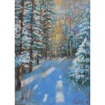 Картина стразами (алмазная мозаика) 40х50 см, ОСТРОВ СОКРОВИЩ "Январское утро", без подрамника, 662586