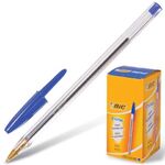 Ручка шариковая BIC "Cristal", СИНЯЯ, корпус прозрачный, узел 1 мм, линия письма 0,32 мм, 847898