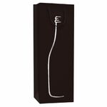 Пакет подарочный под бутылку 13x8,5x36 см ЗОЛОТАЯ СКАЗКА "Perfect Shape", тиснение фольгой, чёрный, 608252