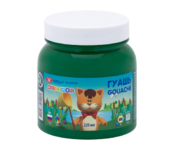 Гуашь детская "Цветик" зеленая, банка 220мл