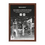 Рамка 21х30 см, дерево, багет 14 мм, BRAUBERG "Elegant", венге, акриловый экран, 391295