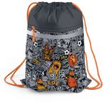 Мешок для обуви 1 отделение Berlingo "Monster family", 460*360мм, светоотражающая лента, карман на молнии