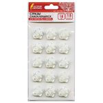 Стразы самоклеящиеся "Розы", белые, 18 мм, 15 шт., на подложке, ОСТРОВ СОКРОВИЩ, 661580