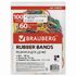 Резинки банковские универсальные диаметром 60 мм, BRAUBERG 100 г, цветные, натуральный каучук, 440036