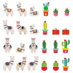 Наклейки из EVA "Ламы и кактус", 24 штуки, ассорти, ЮНЛАНДИЯ, 662687