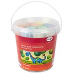 Мелки для асфальта Гамма "Мультики" цветные 12шт., круглые, пластиковое ведро NEW