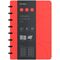Бизнес-тетрадь А5+, 80л., Berlingo "Eclipse", клетка, на кольцах, с возм. замены блока, 80г/м2, пластик. (полифом) обложка, линейка-закладка, красная