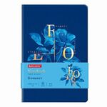 Блокнот А5 (143x210 мм), BRAUBERG VISTA "Rose", под кожу, твердый, срез фольга, 80 л., 112080