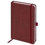 Ежедневник недатированный А5 (138x213 мм) BRAUBERG "Wood", кожзам, резинка, 136 л., бордовый, 111675