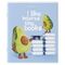 Тетради КОМПЛЕКТ 5 шт., А5, 48 л., BRAUBERG, скоба, клетка, глянцевый лак, "Плюшевые Авокадо", 404392