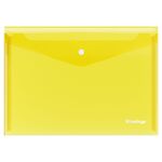 Папка-конверт на кнопке Berlingo "No Secret", А4, 200мкм, желтая