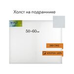 Холст на подрамнике (сосна), 50x60 см, 280г/м2, 100% хлопок, акриловый грунт, мелкое зерно