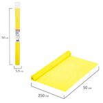 Бумага гофрированная/креповая, 32 г/м2, 50х250 см, лимонная, в рулоне, BRAUBERG, 112521