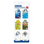 Закладки для книг МАГНИТНЫЕ c высечкой, "FOOTBALL", набор 6 шт., 35х25 мм, BRAUBERG, 113161