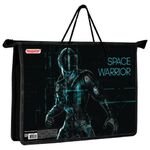 Папка на молнии с ручками ПИФАГОР А4, 1 отделение, пластик, ручки-шнурок, "Space warrior", 270866