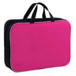 Папка на молнии с ручками STAFF EVERYDAY, А4, ширина 80 мм, полиэстер, розовая, 270743