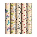 Упаковочная бумага крафт 70*100см, ArtSpace "Крылатые обитатели", 70г/м2, ассорти 5 дизайнов